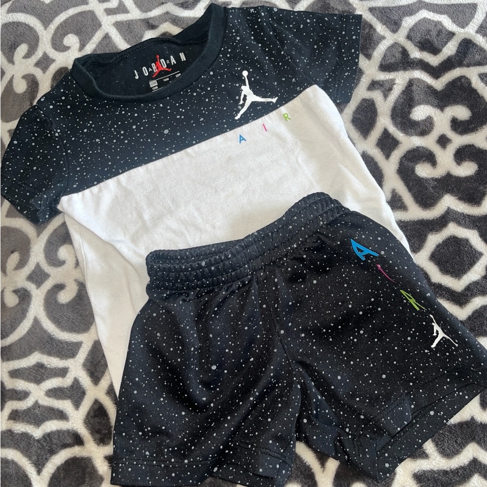 Nike Air Jordan 12 Month Black and White Speckled Set